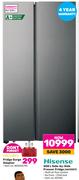 Hisense 508L Side By Side Freezer Fridge H670SIT