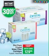 Dis-Chem Crystal Water Filter Cartridges 3 Pack Assorted
