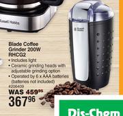 Russell Hobbs 200W Blade Coffee Grinder RHCG2