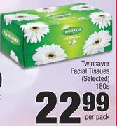 Twinsaver Facial Tissues (Selected)-180's Per Pack