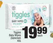 Tiggles Baby Wipes (Selected)-40s Each