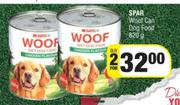 Spar Woof Can Dog Food-For 2 x 820g
