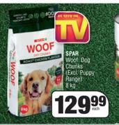 Spar Woof Dog Chunks (Excl.Puppy Range)-8kg Each