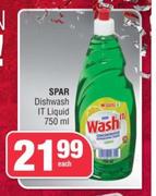 Spar Dishwash IT Liquid-750ml Each