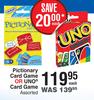 Pictionary Card Game Or UNO Card Game Assorted-Each