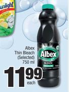 Albex Thin Bleach (Selected)-750ml Each