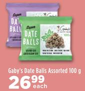 Gaby's Date Balls Assorted-100g Each