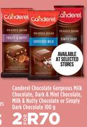 Canderel Chocolate Gorgeous Milk Chocolate, Dark & Mint Chocolate, Milk & Nutty Chocolate-2 x 100g