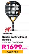 Bull Padel Raider Control Padel Racket
