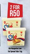 Ole Margarine Low Fat Spread Tubs-For 2 x 1kg
