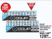 Dquip Alkaline AA Or AAA Batteries Value Pack 24 Pack-Per Pack