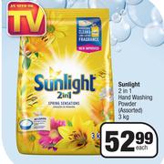 Sunlight 2 In 1 Hand Washing Powder Assorted-3kg Each