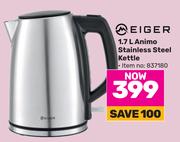 Eiger 1.7L Animo Stainless Steel Kettle