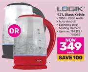 Logik 1.7L Glass Kettle-Each