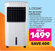 Logik 15L Air Cooler With Remote
