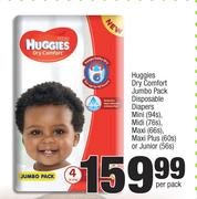 Huggies Dry Comfort Jumbo Pack Disposable Diapers-Per Pack