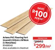 Artens PVC Flooring Fort Invarell L122cm x W18cm (1.76 Sqm/Box) 81488048-Per Sqm