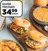 Assorted Filled Bagels-Each