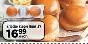 Brioche Burger Buns-3's Each
