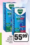 Vicks Acta Plus Wet & Dry Cough Syrup-100ml