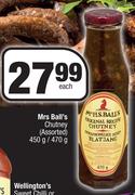 Mrs Ball's Chutney Assorted-450g/470g Each