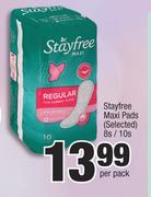 Stayfree Maxi Pads (Selected)-8s/10s Per Pack