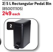 EH 5L Rectangular Pedal Bin-Each