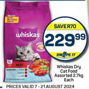 Whiskas Dry Cat Food Assorted-2.7Kg 