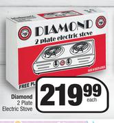 Diamond 2 Plate Electric Stove-Each