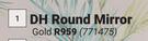 DH Round Mirror (Gold) 771475