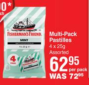 Fisherman's Friend Multi Pack Pastilles Assorted-4 x 25g Per Pack 