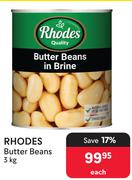 Rhodes Butter Beans-3Kg Each