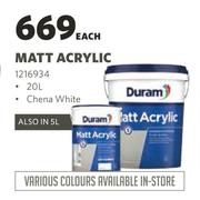 Duram Matt Acrylic-20L Each