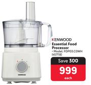 Kenwood Essential Food Processor FDP03.COWH