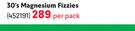Slow 30's Magnesium Fizzies-Per Pack