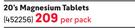 Slow 20's Magnesium Tablest-Per Pack