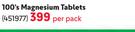 Slow 100's Magnesium Tablets-Per Pack