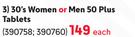 Vital 30's Women Or Men 50 Plus Tablets-Each