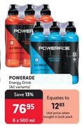 Powerade Energy Drink (All Variants)-6 x 500ml