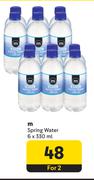 m Spring Water-For 2 x 6x330ml