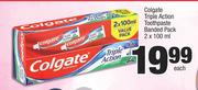 Colgate Triple Action Toothpaste Banded Pack-2 x 100ml Each