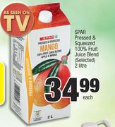 Spar Pressed & Squeezed 100% Fruit Juice Blend(Selected)-2Ltr Each