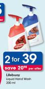 Lifebuoy Liquid Hand Wash-2x200ml Per Offer
