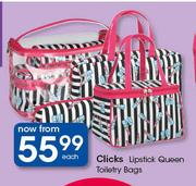 Clicks Lipstik Queen Toiletry Bags-Each