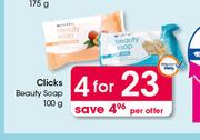 Clicks Beauty Soap-4x100g Per Offer