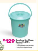 Baby Care Steri Nappy Bucket Mint 18L