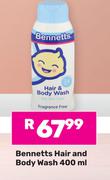 Bennetts Hair & Body Wash-400ml