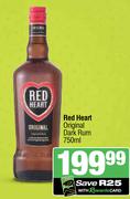 Red Heart Original Dark Rum-750ml