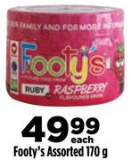 Footy's Assorted-170g Each