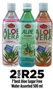T'Best Aloe Sugar Free Water Assorted-2 x 500ml